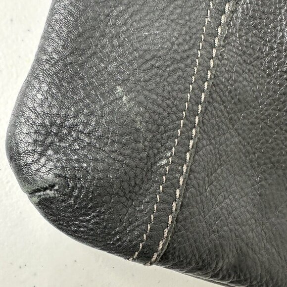 The Sak Black Soft Pebble Leather Adjustable Crossbody Shoulder Bag Purse - Picture 10 of 14